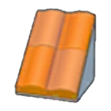 Pitched brick roof