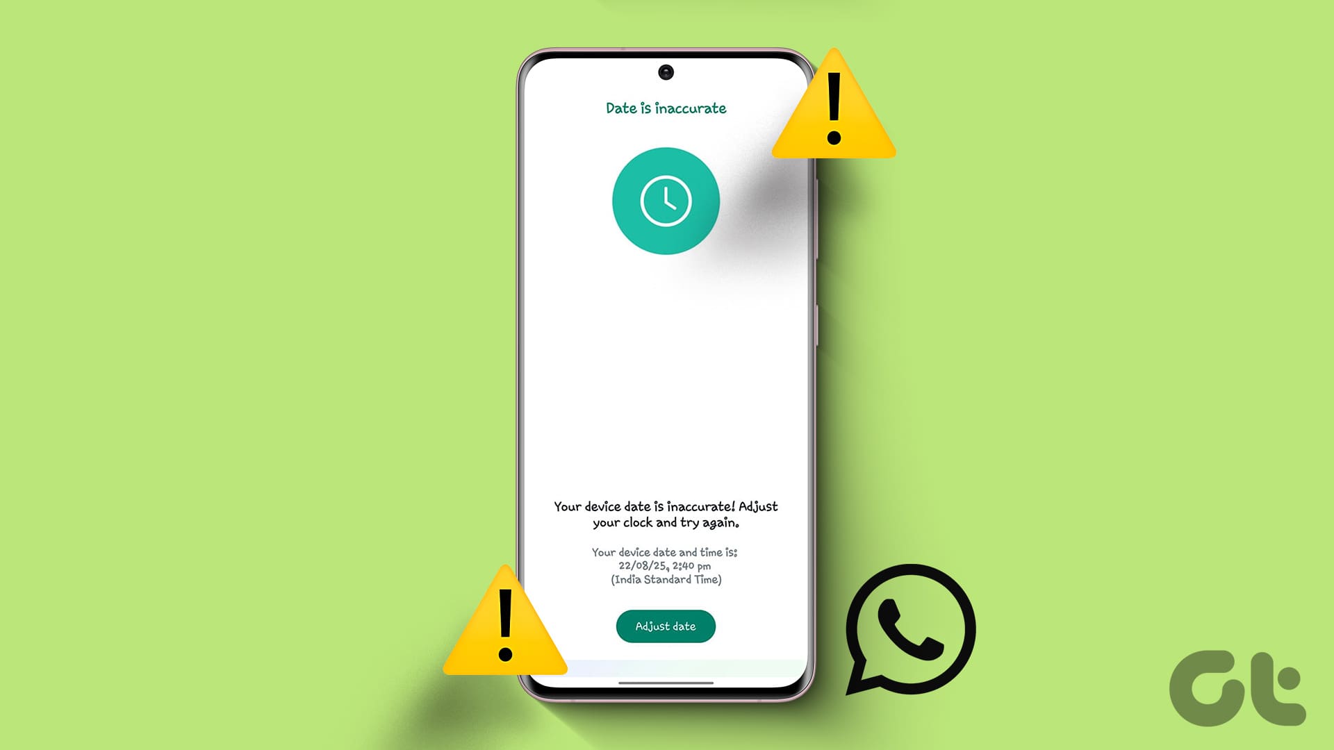 How To Fix Your Phone Date Is Inaccurate Error In WhatsApp