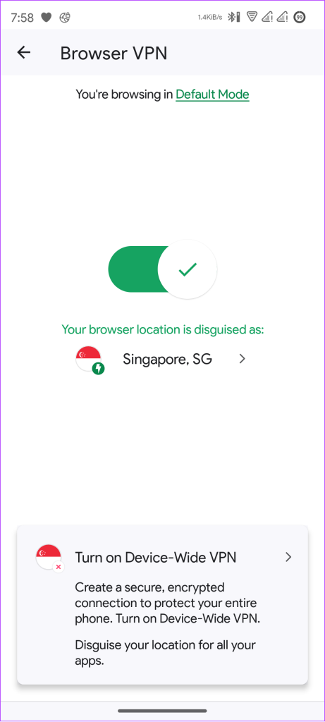 6 Best Browsers With Built-in VPN for Android illustration 83