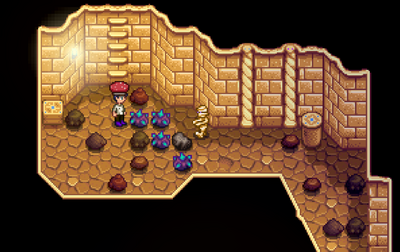 A Mummy pursuing the player.