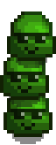 Green stacked slimes